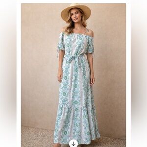 Current Air peasant cottage core dress